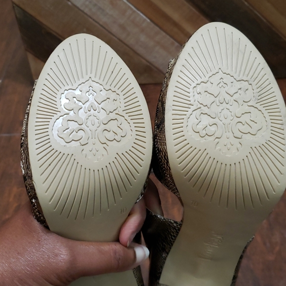 Limelight Zipper Ankle Snake Print High Heels - Picture 7 of 8